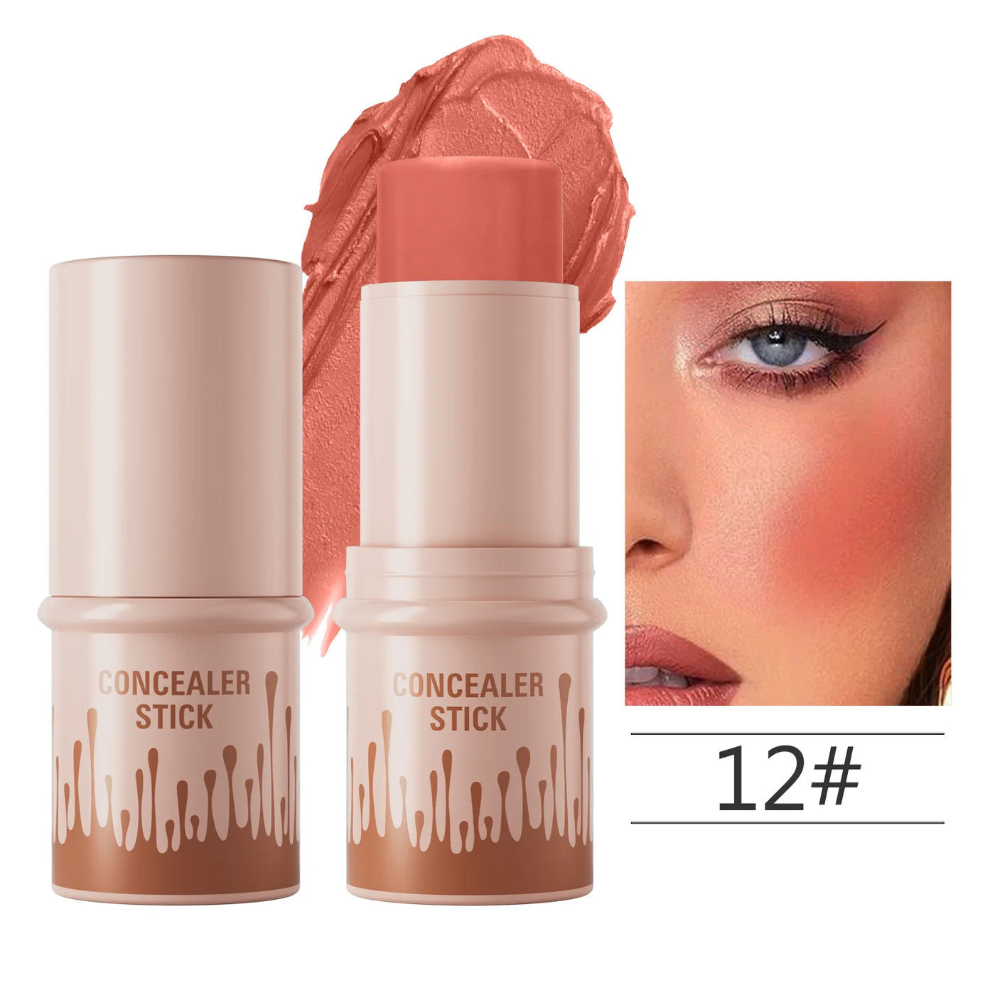 Makeup Face Brown Bronzer Contour Stick Contouring Bronzer Stick Highlighter Brightening Blusher Stick Rouge Cream Concealer Pen
