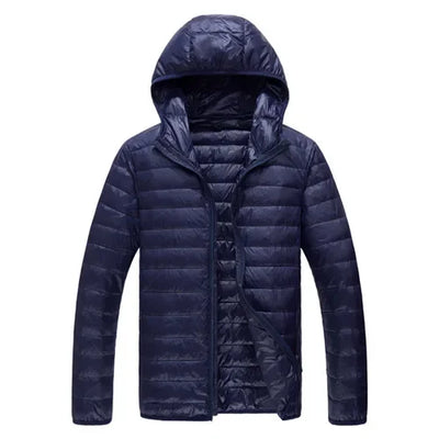 2024 Fall And Winter New Collar Lightweith Warm Down Jacket Royal Blue Black Gray Green Male Down-Filled Coat  Large Size Does N