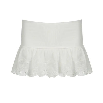 White Ruffles Skirt