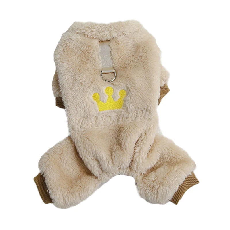 Winter Soft Dog Jumpsuit Warm Fleece Puppy Pajamas for Small Medium Dogs Clothes Pet Pyjamas Chihuahua Overalls Teddy Costumes