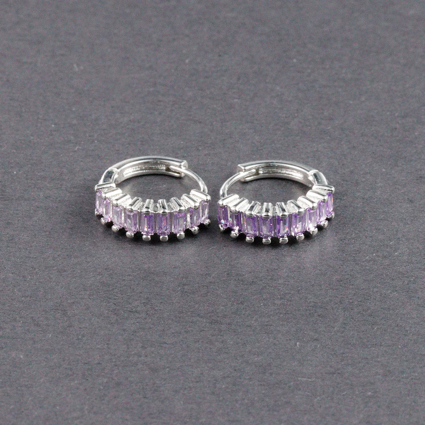 Fashion Multicolor Zircon Crystal Small Hoop Earrings Women Stainless Steel Flower Square Cartilage Earring Piercing Jewelry