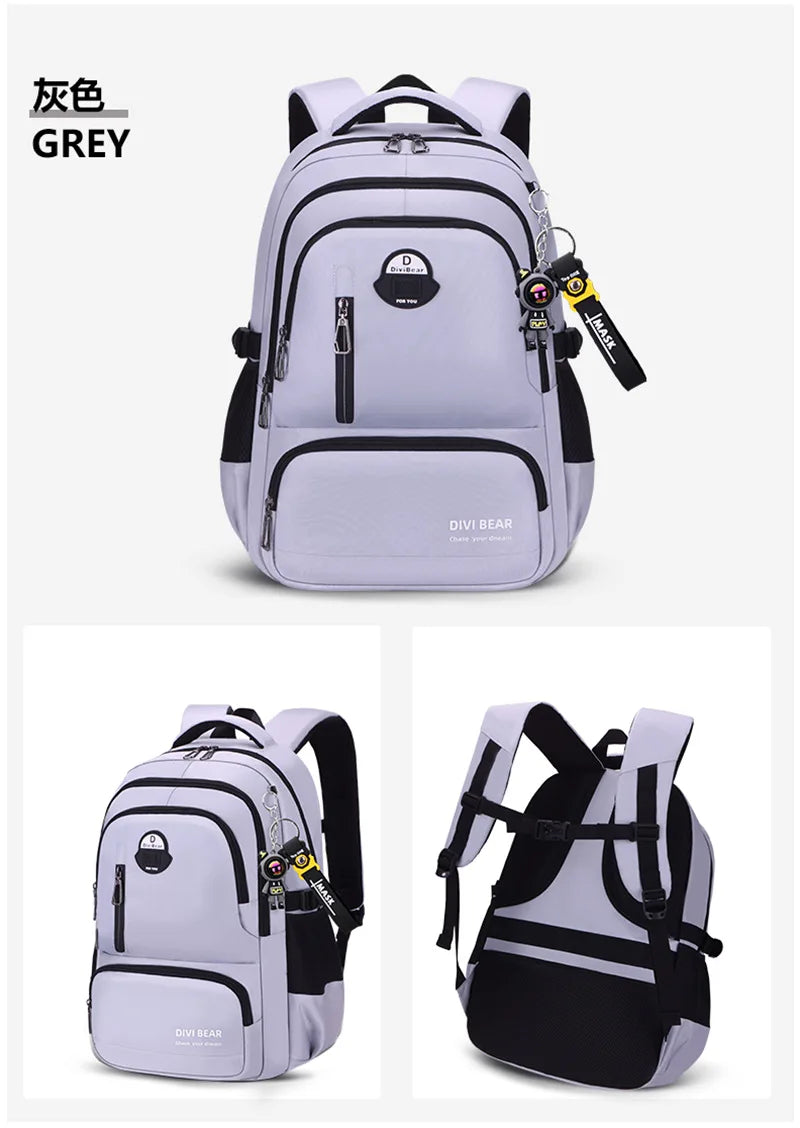 2025 Large capacity men's backpack with astronaut pendant 2 sizes of student school backpacks Student nylon school bags mochilas