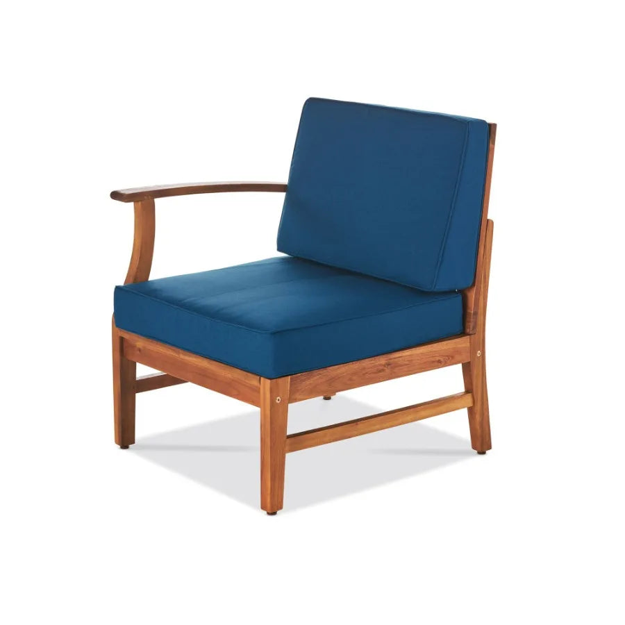 PERLA 3 SEATER SOFA AND TABLE SET BLUE
