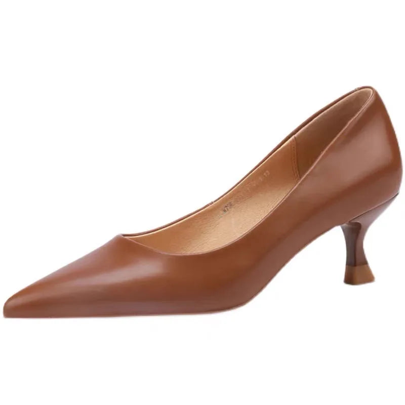 Female Shoes on Sale 2023 Spring Slingbacks Women's Pumps Concise Pointed Toe Thin Heels Ladies Office & Career Mid Heel Shoes