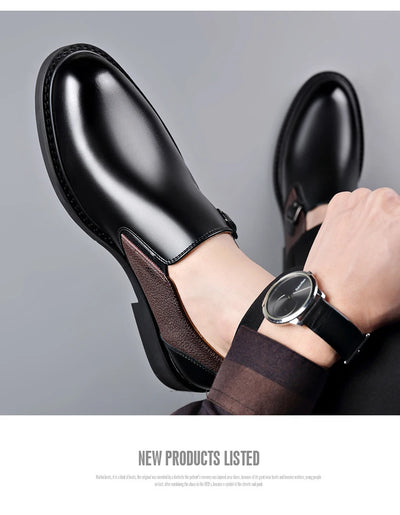 Men's Business Dress Leather Shoes Men's Soft-soled Leather One-pedal 2025 New High-end Casual Shoes Dress for Men Sneakers