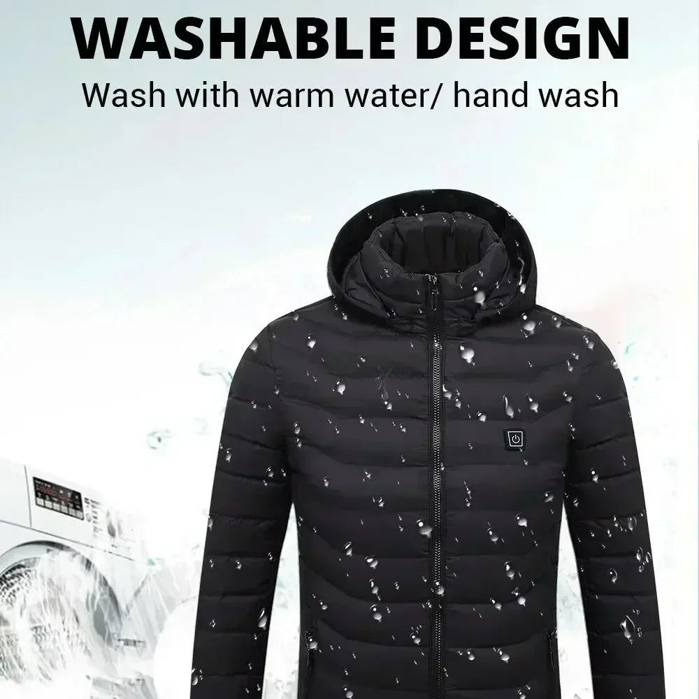 21 Areas Electric Winter Heated Jacket Men's Women's Motorcycle Jacket USB Heating Jacket Heated Vest Moto Thermal Coat Clothing