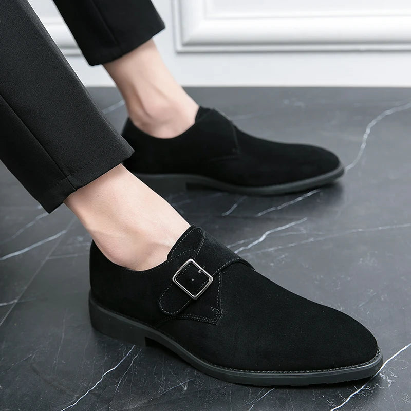 2024 New High Quality Handmade Oxford Dress Shoes Footwear Wedding Formal Italian Shoes Hot Social Office Pointed Suede Loafers