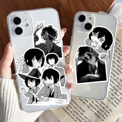 10/30/70pcs Anime Bungo Stray Dogs Stickers Cartoon Decals DIY Luggage Stationery Phone Cool Black White Graffiti Sticker Decor