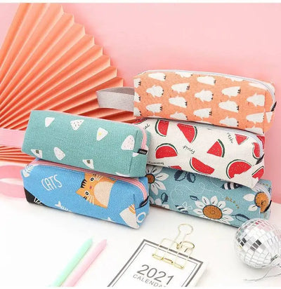 1 Pieces Kawaii Cute Cartoon Animals Pen Pencil Bag School Office Supplies Stationery Receive Tools Makeup Pouch Cosmetics Case
