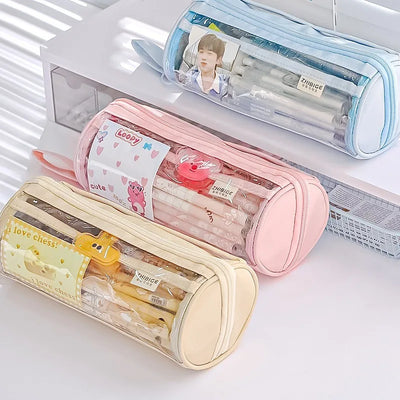 Transparent Pencil Case Creative Simple and Multifunctional Primary and Secondary School Student Stationery Pencil Case