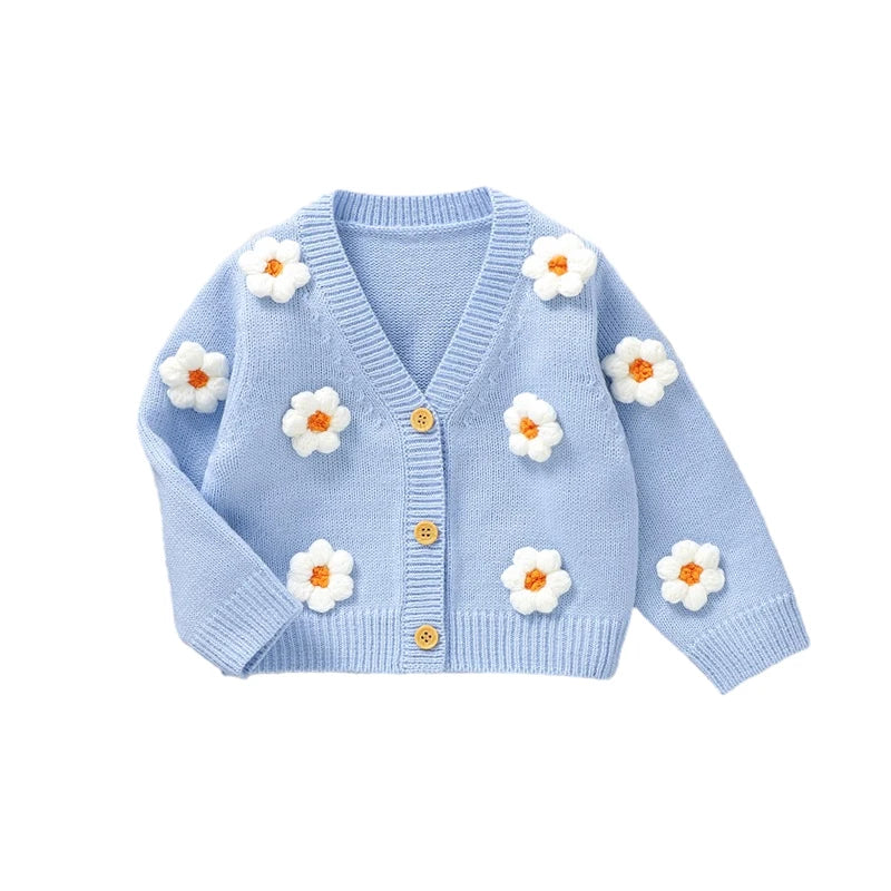 Baby Girls Cardigan Princess Long Sleeve Knit Jacket Cute Girls Sweater Coat Winter Infant Knitted Cardigan Baby Knit Clothes