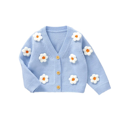 Baby Girls Cardigan Princess Long Sleeve Knit Jacket Cute Girls Sweater Coat Winter Infant Knitted Cardigan Baby Knit Clothes
