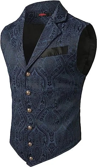 Festivals Men's Retro Vest New Men's Vest Medieval Costume Retro Gothic Specialty Dress Vest Halloween Costume
