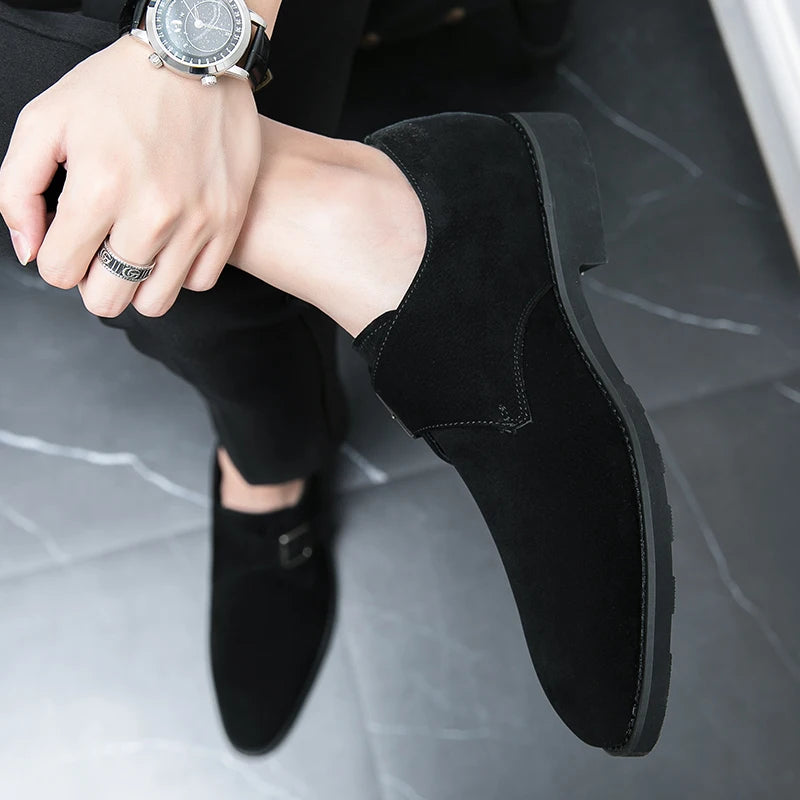 2024 New High Quality Handmade Oxford Dress Shoes Footwear Wedding Formal Italian Shoes Hot Social Office Pointed Suede Loafers