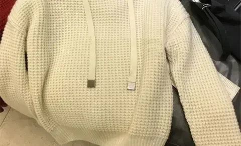 Knit Sweater Male Pullovers Plain Solid Color Men's Clothing Hoodies Coat Jacket Red Fashion 2024 High Quality Replica Elegant A