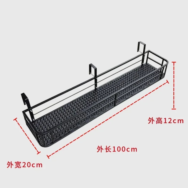 Elegant European-Style Flower Stand Expansive Iron Art Balcony Rail Organizer Decorative Hanging Pot Holder Urban Green Space