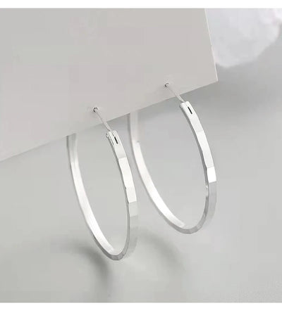 Somilia - 100% 925 Sterling Silver Women's Big Hoop Earrings New Collection Jewelry Fashion Women 18K Gold Plated серьги кольца