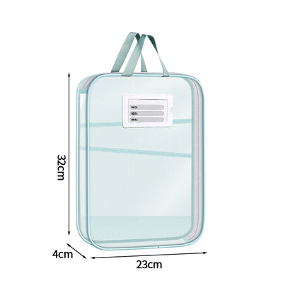 3 Layers Stationery Storage Bag Stationery Mesh Zipper Bag File Folders Large Capacity Storage Bags School Office Organizer 파우치