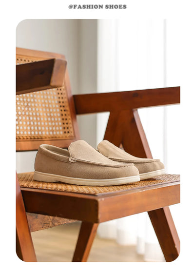 Men's Casual Shoes Cow Suede Genuine Leather Men Classic British Style Loafers Moccasins Mens Light Comfortable Driving Flats