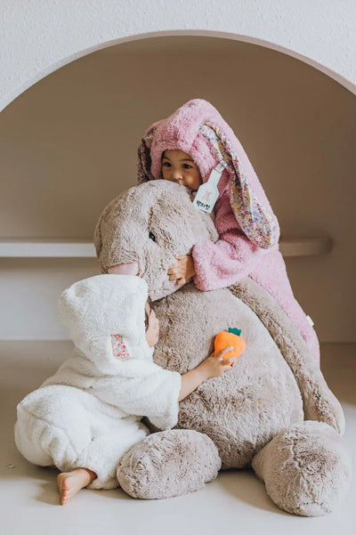 Winter Winter  Baby Romper Boys Girls Zipper Newborn Jumpsuit Cute Hooded Rabbit Pajamas Baby Girl Clothes 1-2 Years