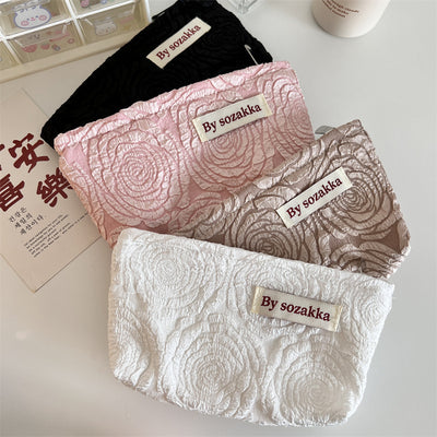 New Korean Women Floral Makeup Bags Cosmetic Bag Organizer Pouch Travel Make Up Toiletry Bag Canvas Beauty Case Pencil Case