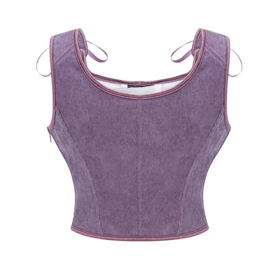 Women's Retro Lace Up Corsets with Straps Steampunk Bustier Crop Top Women Body Shaper Slimming Vest