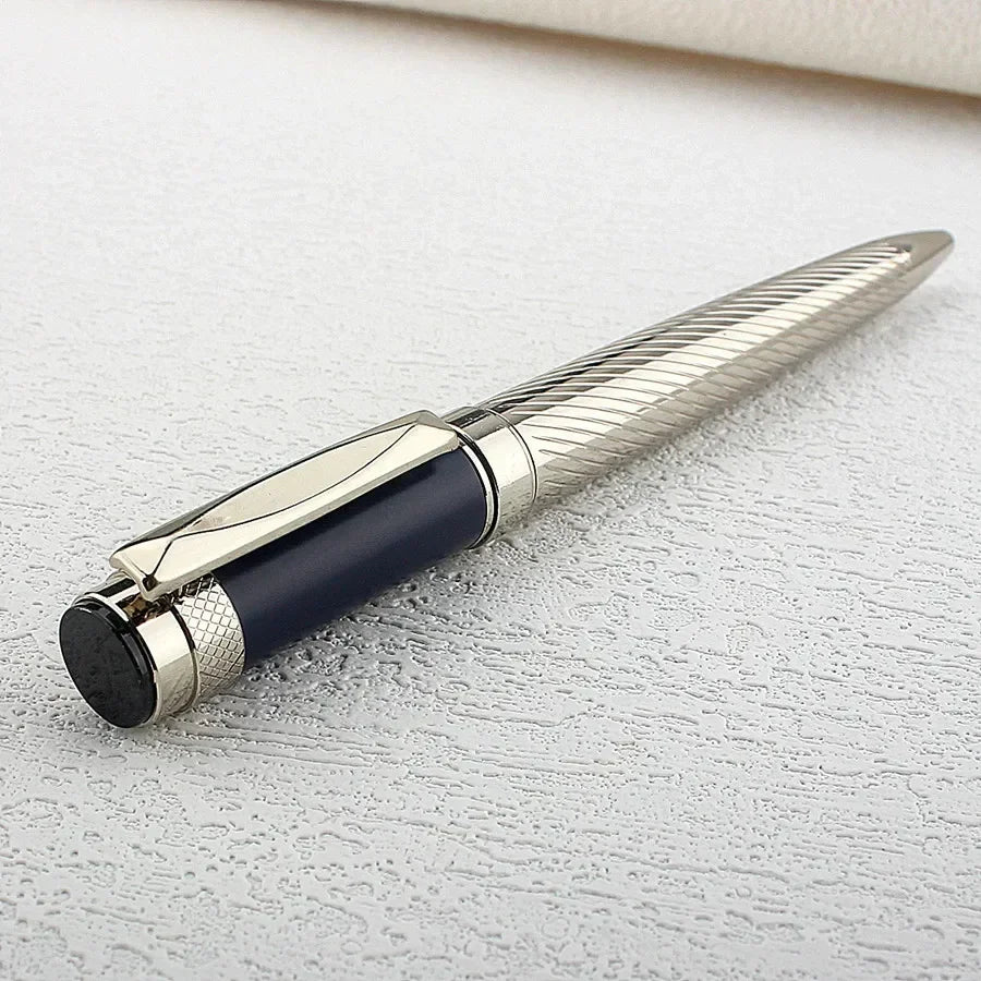 Classic 2003 Twist Ballpoint Pens, Stainless Steel Retractable Ball Point Pen Smooth Gel Ink Roller Ball Pen