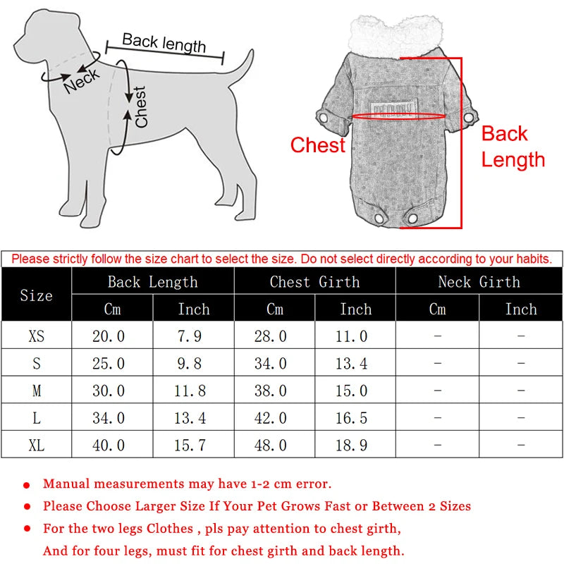Dog Clothes Autumn Winter Puppy Pet Dog Coat Jacket For Small Medium Dogs Thicken Warm Chihuahua Yorkies Clothes Pets Clothing