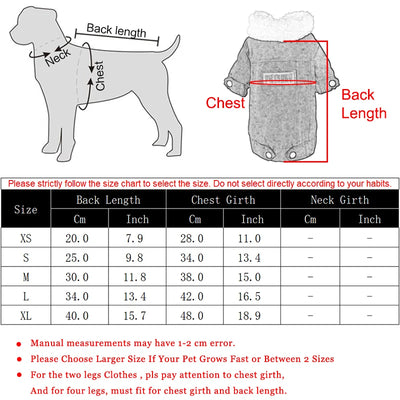 Dog Clothes Autumn Winter Puppy Pet Dog Coat Jacket For Small Medium Dogs Thicken Warm Chihuahua Yorkies Clothes Pets Clothing