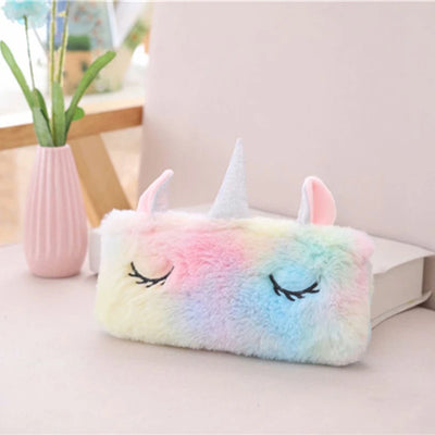 Plush Unicorn Cute Pencil Case Licorne Kawaii Girls Estuche Para Lpices for Trousse Astuccio Canvas Scolaire School Cartuchera