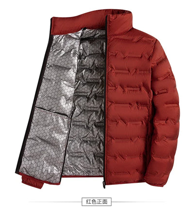 Men Windproof Puffer Jackets Stand Collar Casual Warm Down Coats Male Winter White Down Jacket