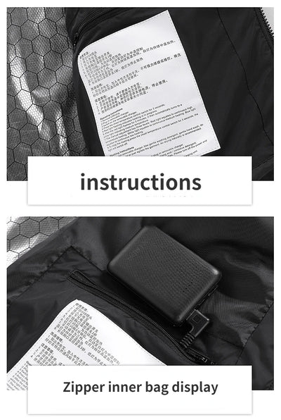 21 Areas Electric Winter Heated Jacket Men's Women's Motorcycle Jacket USB Heating Jacket Heated Vest Moto Thermal Coat Clothing