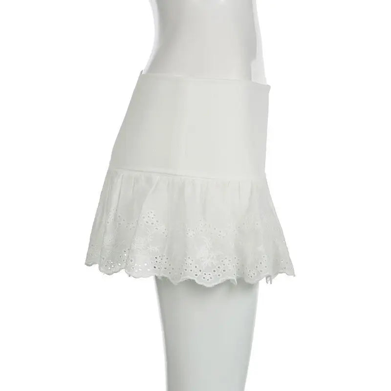 White Ruffles Skirt