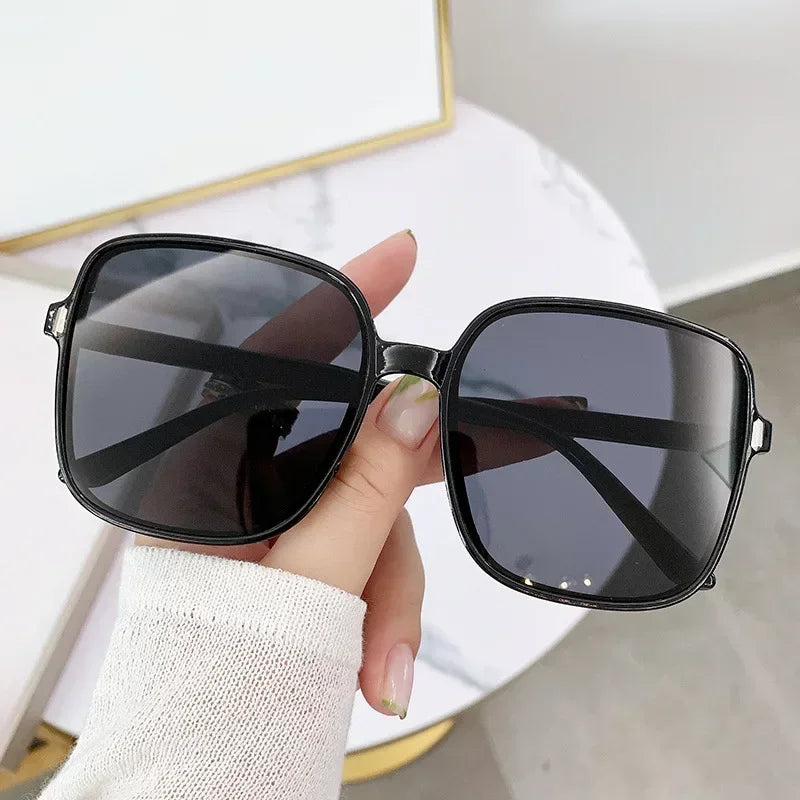 2023 New Rice Nail Square Sunglasses Fashion Sunglasses Women's UV Protection Retro Eyeglasses Large UV400 Goggles Women Brand