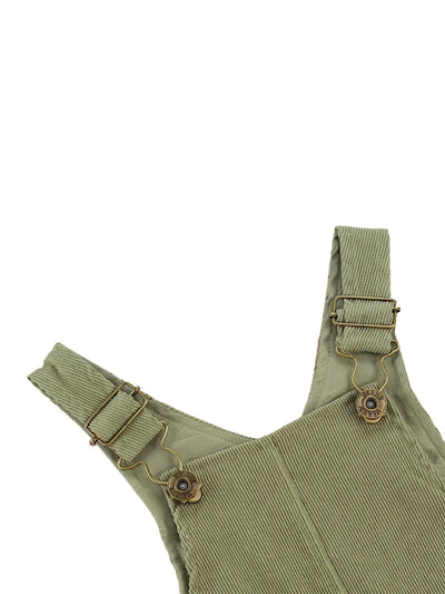 0-24months Unisex Baby Suspender Pants Jumpsuit With Buttons Fit Solid Color Overalls For Toddler Boys And Girls