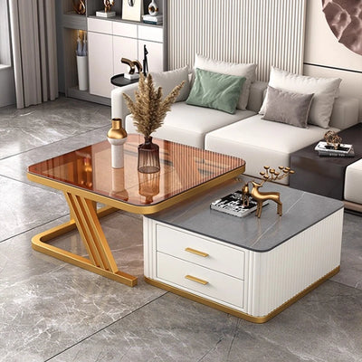 Nordic Aesthetic Coffee Table Living Room Light Luxury Designer Clear Unique Side Table Modern Simple Mesas Bajas Furniture