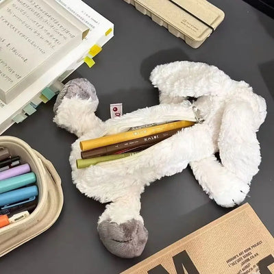 Cartoon Animal Pen Bag Large Capacity Pencil Case Multifunctional Storage Bag Student Gift Stationery Organizer School Supplies
