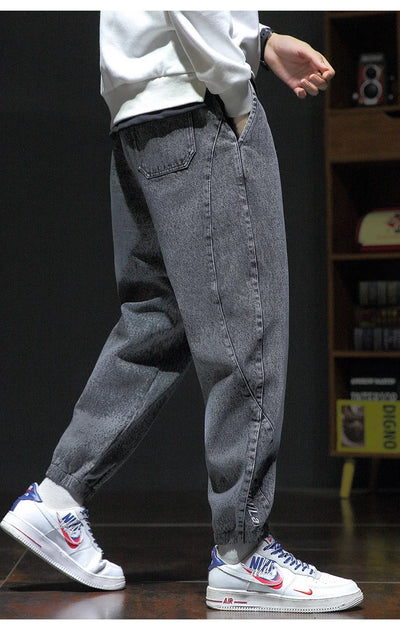 New Style Spring Summer Black Blue Cargo Jeans Men Streetwear Denim Jogger Pants Male Baggy Harem Jean Trousers Large Size M-8XL