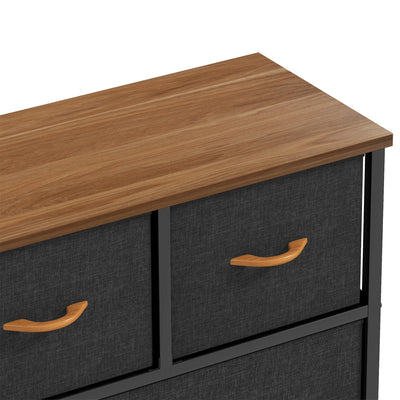 YITAHOME 9 Drawer Wide Fabric Dresser with Easy Pull Handles Sturdy Steel Frame for Bedroom Kids Room Closet Storage