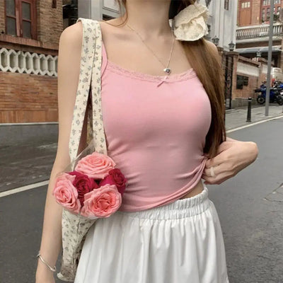 White Lace Bow Camisole