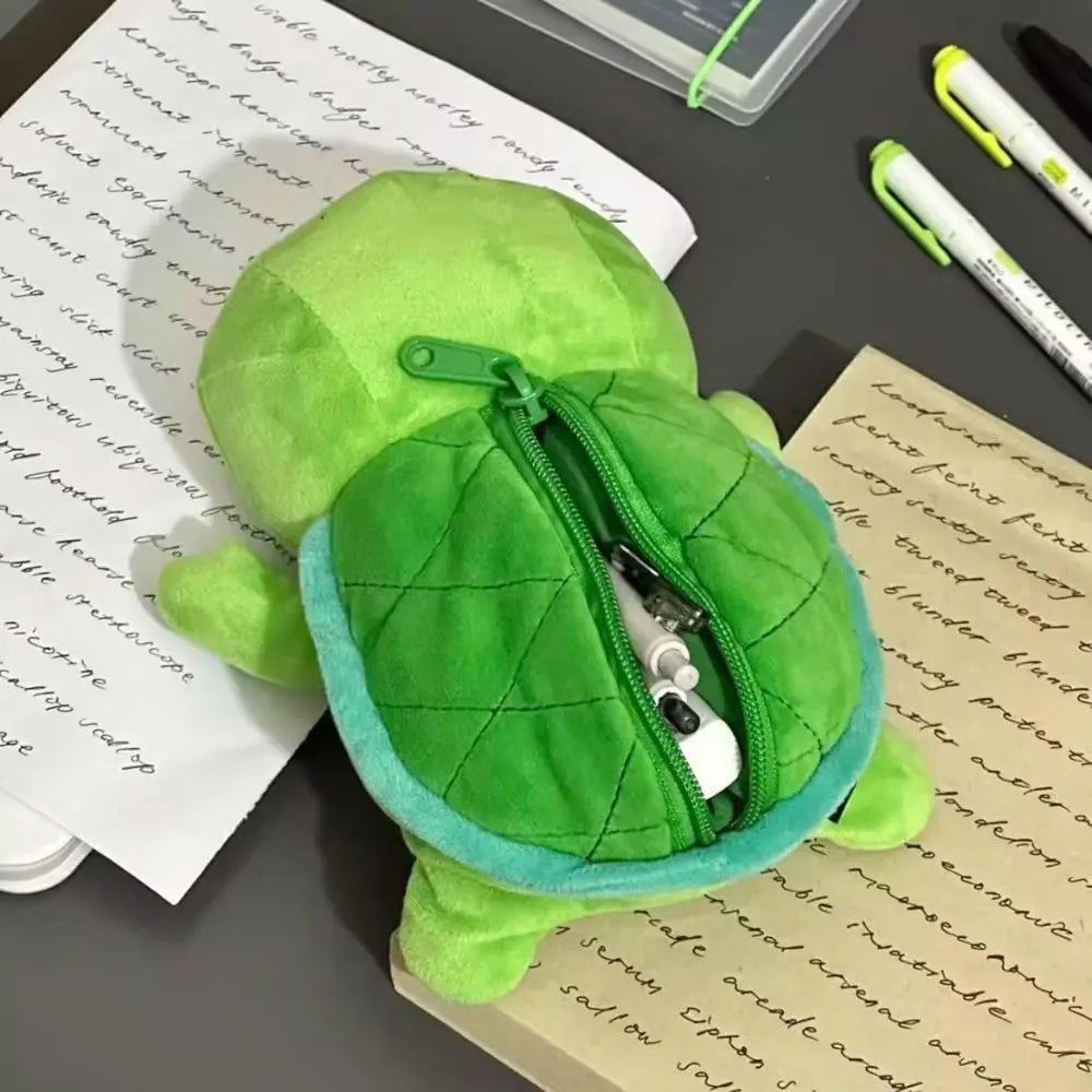 Cartoon Animal Pen Bag Large Capacity Pencil Case Multifunctional Storage Bag Student Gift Stationery Organizer School Supplies