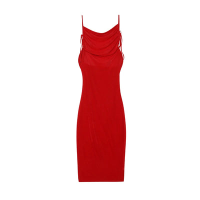 2024 New Summer Fashion Sexy Strapless Dress Strapless Hang Neck Temperament Dress