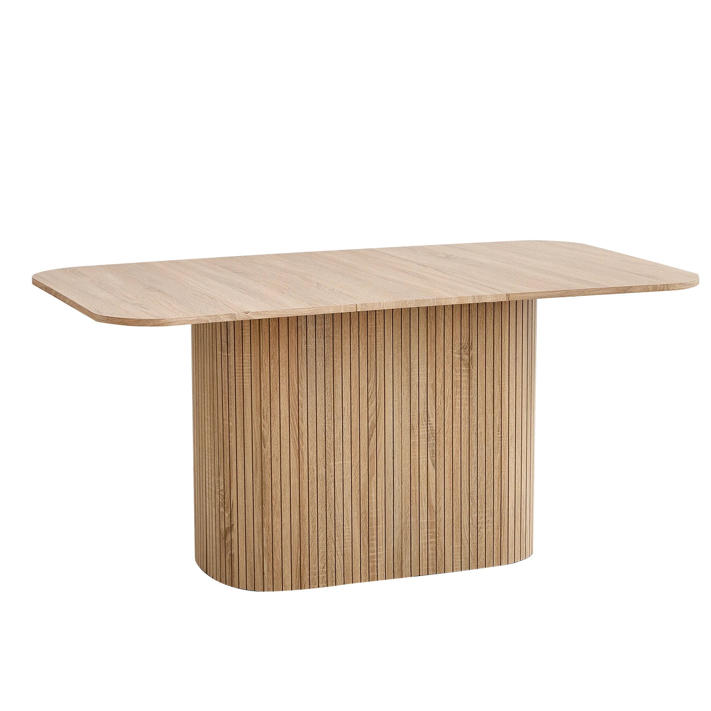 Nordic Solid Wood Dining Table, Corrugated Base Home Dining Table, Simple Kitchen / Dining Table, for 4 - 6 People