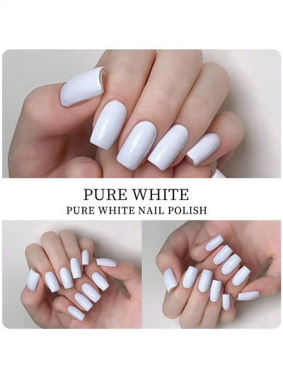 1Pc 15ML White Gel Pure Nail Polish Gel Nail Add Semi-Permanent Soak Off UV LED Construction Gel Varnish