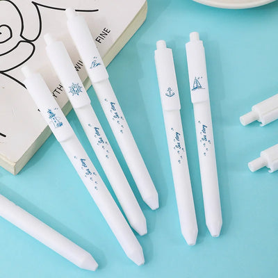 5 Pcs/set Lovely Puppy Cute Stationery Writing Pen Quick Drying Simple Model Press Gel Pen For Student Office School Supplies