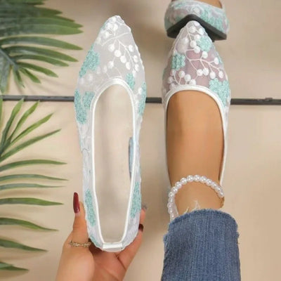 Women Flat Shoes 2025 New Summer Flat Sneakers Women Mary Jane Shoes Breathable Mesh Ballet Loafers Shoes Zapatos De Mujer