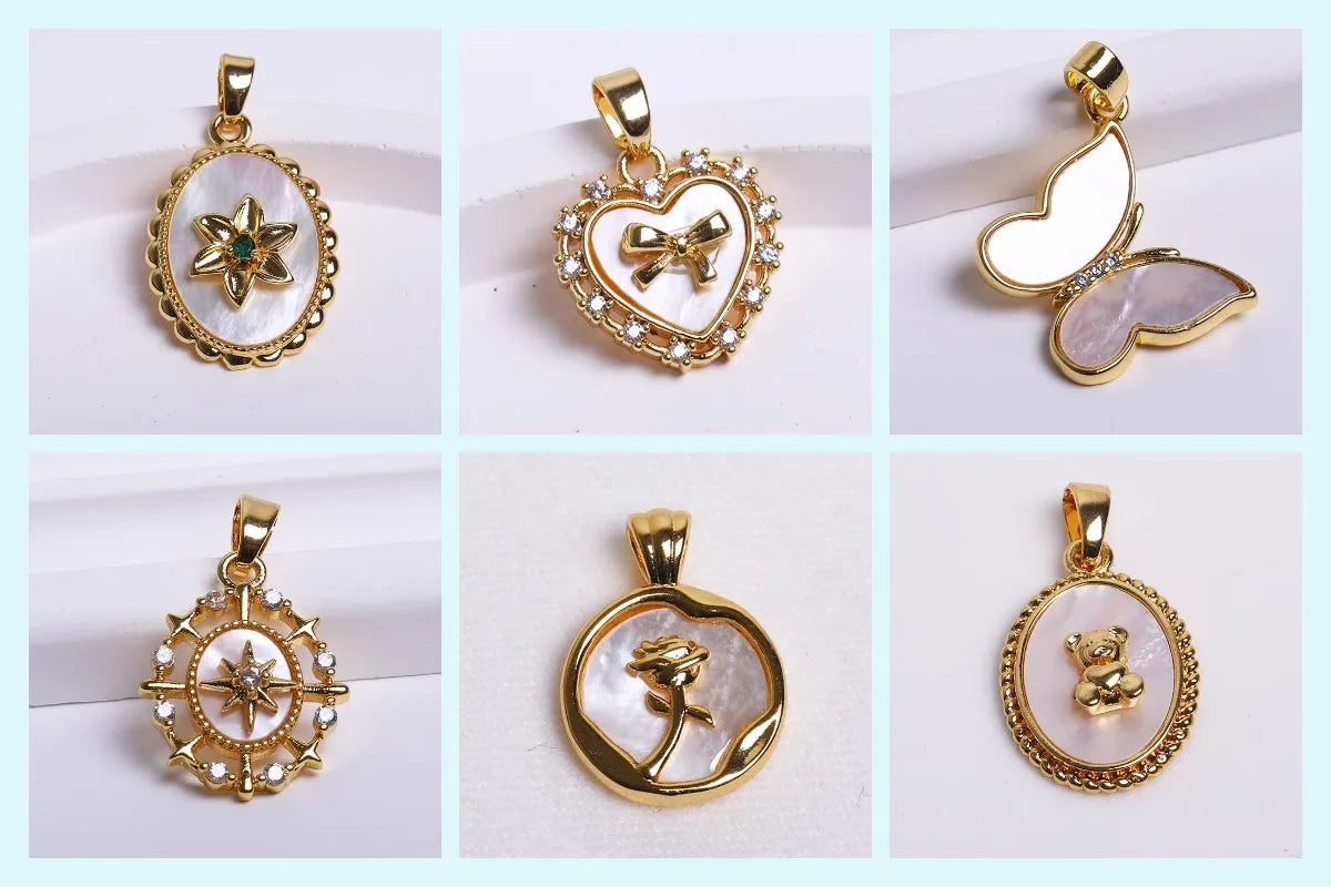 18K Real Gold Plated Purple Zircon Crystal Pendants For Necklace,Fancy Charms For Jewelry Making Supplies DIY Accessories