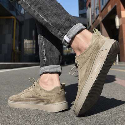 Italian Genuine Leather Casual Shoes White Oxford shoes Mens Sneakers Outdoor Walking Shoes Men's Business casual leather shoes