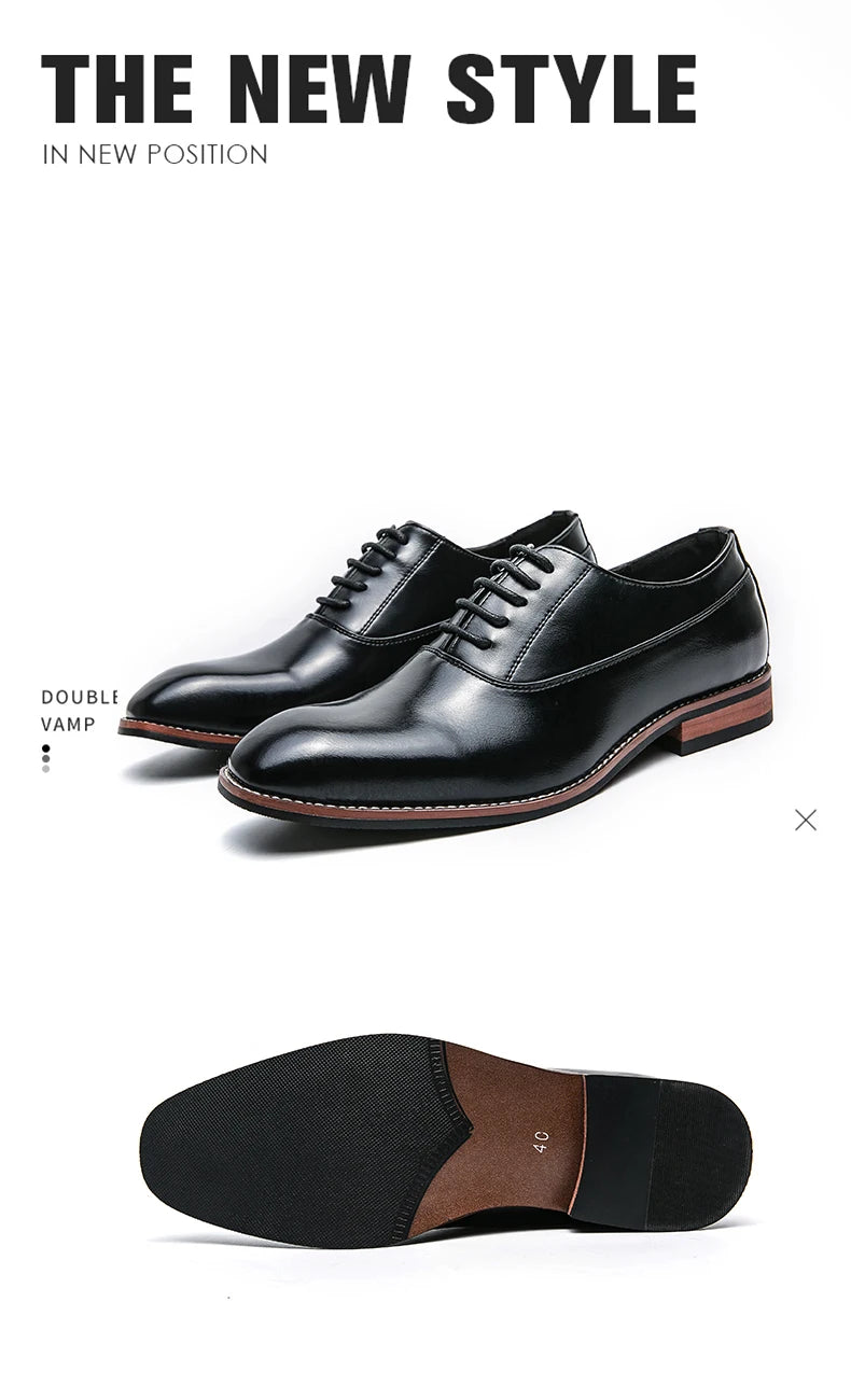 Fashion Business Dress Men Shoes 2020 New Classic Leather Men's Formal Shoes Comfortable Slip On Dress Shoes Men Oxfords Size 46