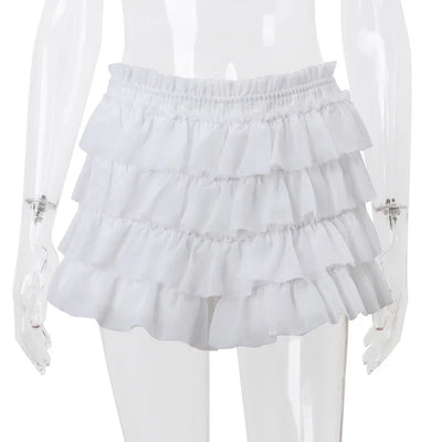Hot Sale Women's Dress Sets for 2024 Autumn featuring Sexy V-Neck Knitted Cardigan and Sweet Lotus Leaf Hem Shorts